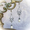 Boucles d’oreilles vintage nacrées en cristal de Swarovski