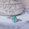 Pendentif féerique en cristal Héméra « bleu/vert Lagon »